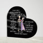 To My Lovely Soulmate-Trick Treat-Forever-Heart Shaped Acrylic Plaque💕
