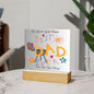 TO THE #1-GRILL MASTER-BEST DAD EVER-Square Acrylic Plaque!