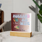 To Husband & Wife-LOVE-Square Acrylic Plaque! π