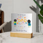 TO THE WORLDS BEST DAD EVER-WISHING U THE BEST YEAR- Square Acrylic Plaque!π