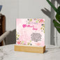 To A Happy Mother's Day, The Sweetest Mom -Square Acrylic Plaque! π
