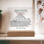 To Increased Your Income -Square Acrylic Plaque!