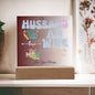 To Husband & Wife-LOVE-Square Acrylic Plaque! π
