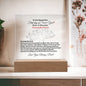 My Dearest Son-How to Become Financially Free & Increased Income -Square Acrylic Plaque💕