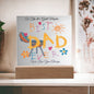 TO THE #1-GRILL MASTER-BEST DAD EVER-Square Acrylic Plaque!