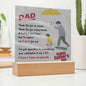 The Best Dad Ever-Light Up Your Life-Square Acrylic Plaque!