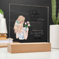 To My Daughter Never Forget-Square Acrylic Plaque-Fr. Love DAD
