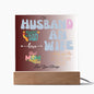To Husband & Wife-LOVE-Square Acrylic Plaque! π