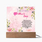 To A Happy Mother's Day, The Sweetest Mom -Square Acrylic Plaque! π