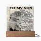 To My Son-Never Forget That I (Mom) -Square Acrylic Plaque