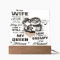 To My Wife Our Home Is Not A-Square Acrylic Plaque