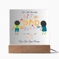 TO THE WORLDS BEST DAD EVER-WISHING U THE BEST YEAR- Square Acrylic Plaque!π