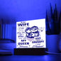 To My Wife Our Home Is Not A-Square Acrylic Plaque