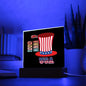 HAT FLAG COLOR-I LOVE NEW YORK-Square Acrylic Plaque! π