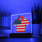 I LOVE U DAD-SHIRT W. -FLAG COLOR-Square Acrylic Plaque! ❤