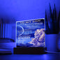 To My Son-When Life Tries To (Dad)-Square Acrylic Plaque