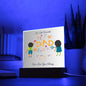 TO THE WORLDS BEST DAD EVER-WISHING U THE BEST YEAR- Square Acrylic Plaque!π