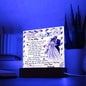 To My Wife I Wish I Could Turn Back The -Square Acrylic Plaque