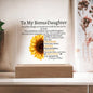 To My Bonus Daughter| For All the Things| Acrylic Plaque