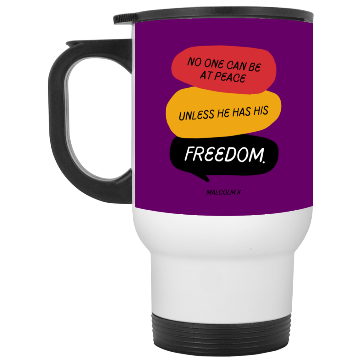 Red Yellow Green Freedom Quotes- Mix Color's Travel Mug
