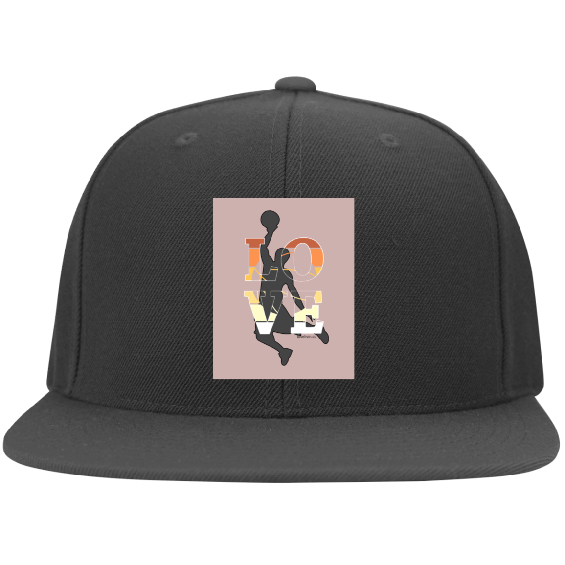 Basketball Ball Lover- Embroidered Flat Bill Twill Flex fit Cap