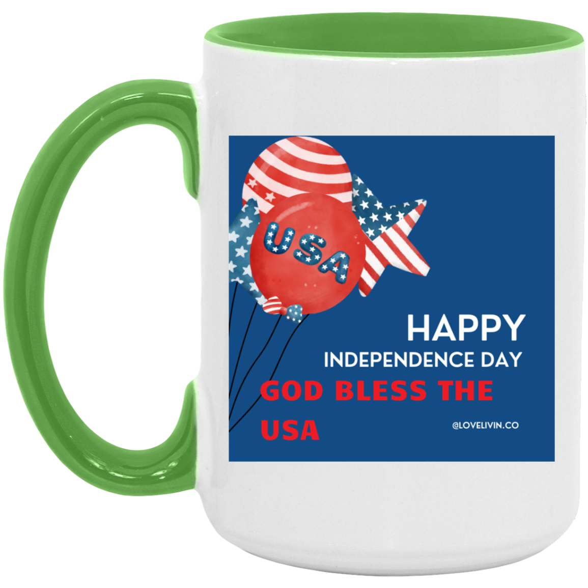 independence day GOD USA-15oz. Accent Mug
