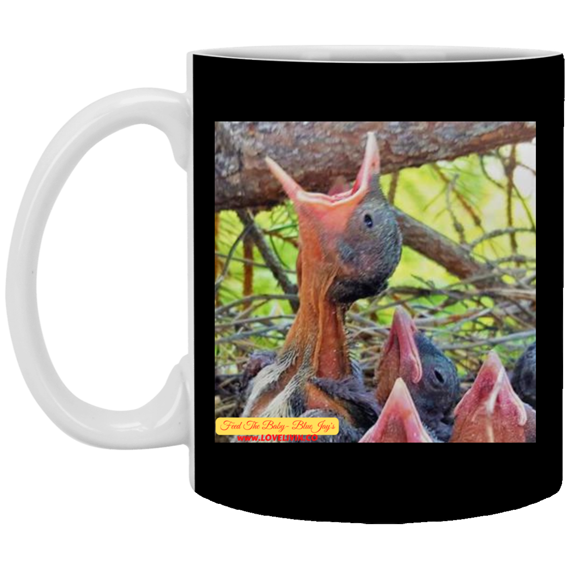 FEED THE BABY JAY-11 oz. White Mug