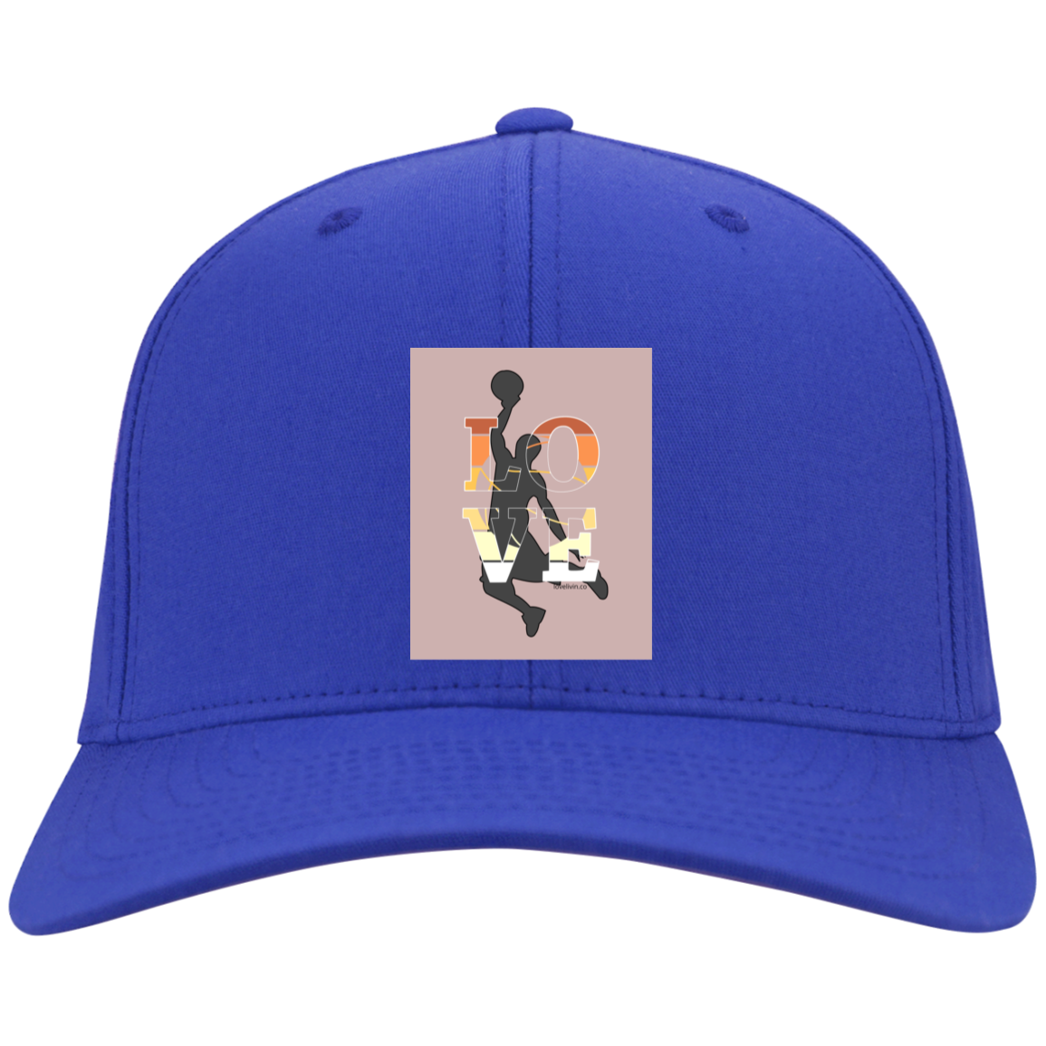 Love Basketball- Embroidered Flex Fit Twill Baseball Cap