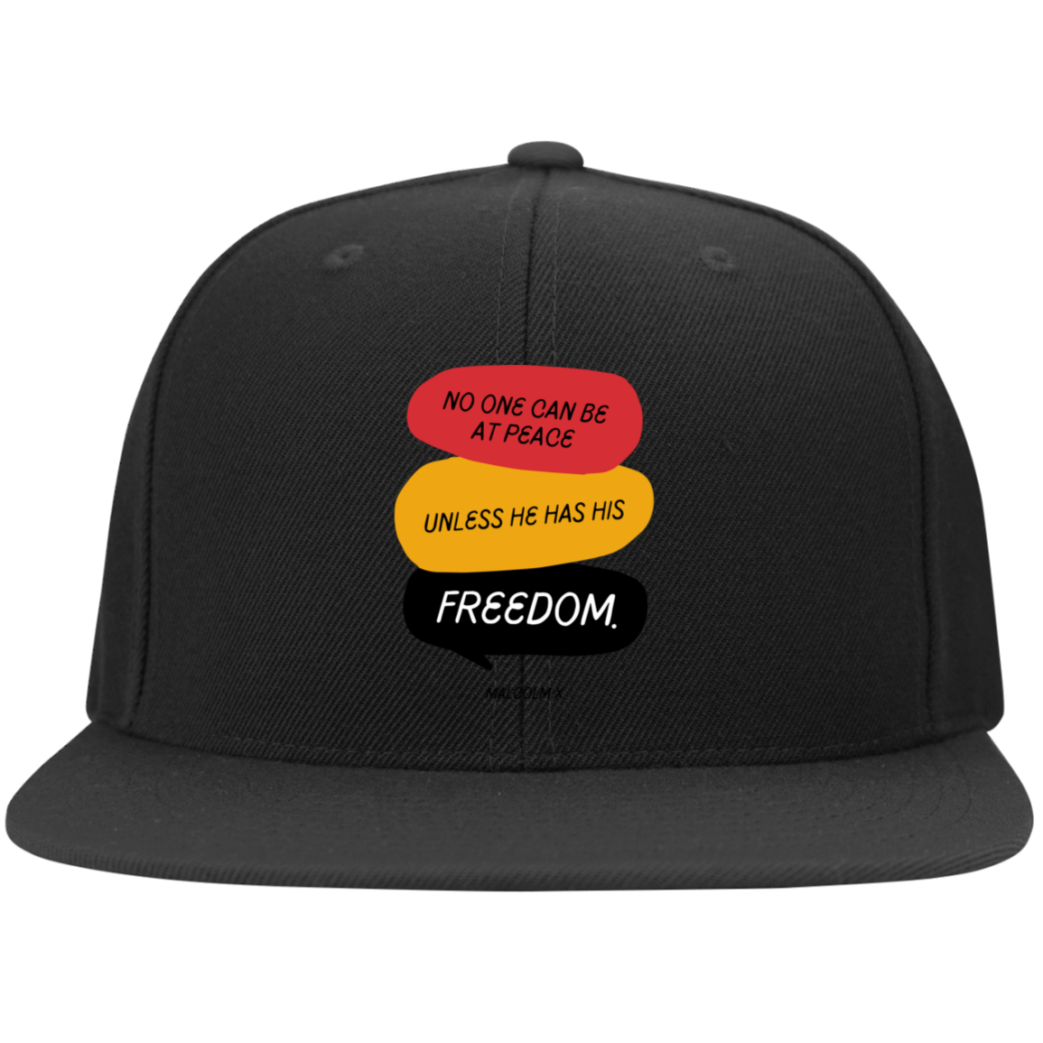 Red Yellow Green Illustrative Quotes Flat Bill Twill Flexfit Cap
