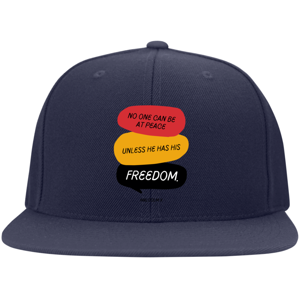 Red Yellow Green Illustrative Quotes Flat Bill Twill Flexfit Cap