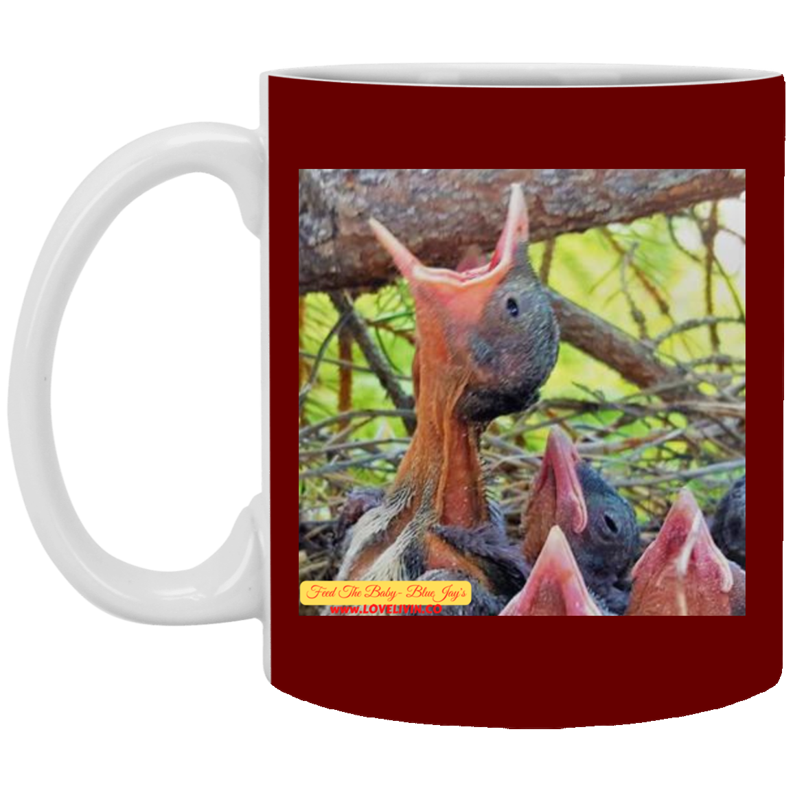 FEED THE BABY JAY-11 oz. White Mug