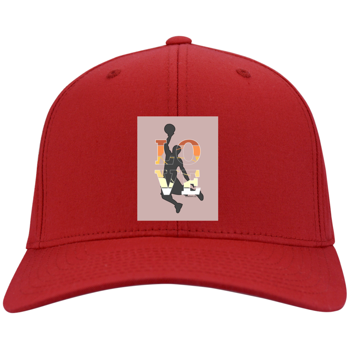 Love Basketball- Embroidered Flex Fit Twill Baseball Cap
