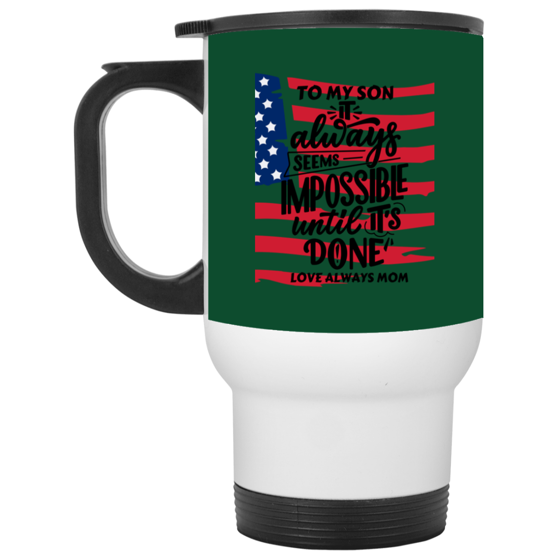 Black White Flag - Mix Color Travel Mug