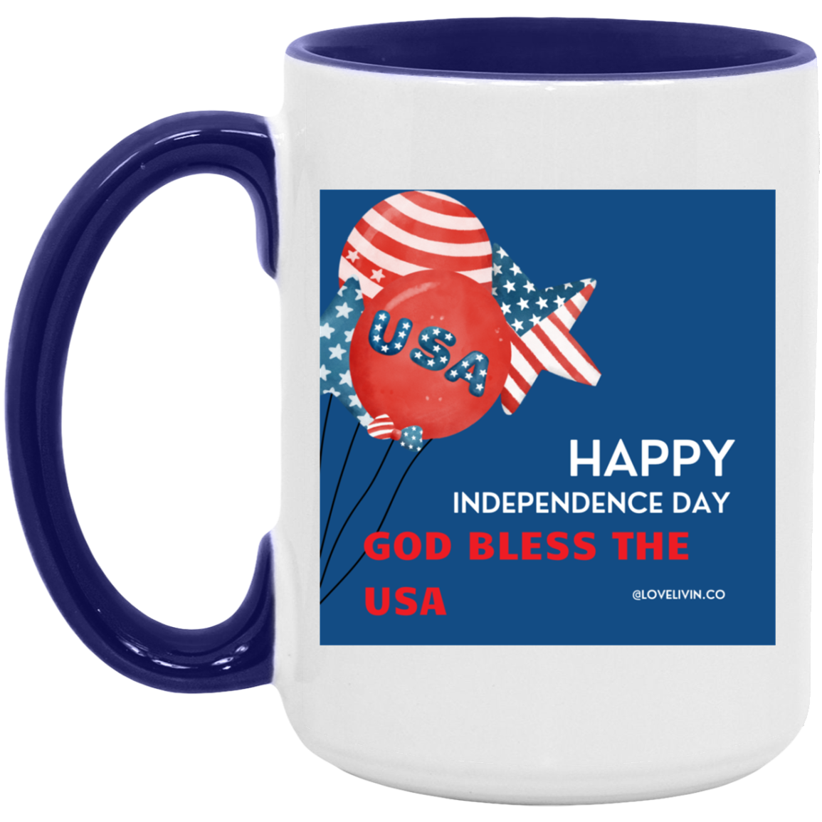 independence day GOD USA-15oz. Accent Mug