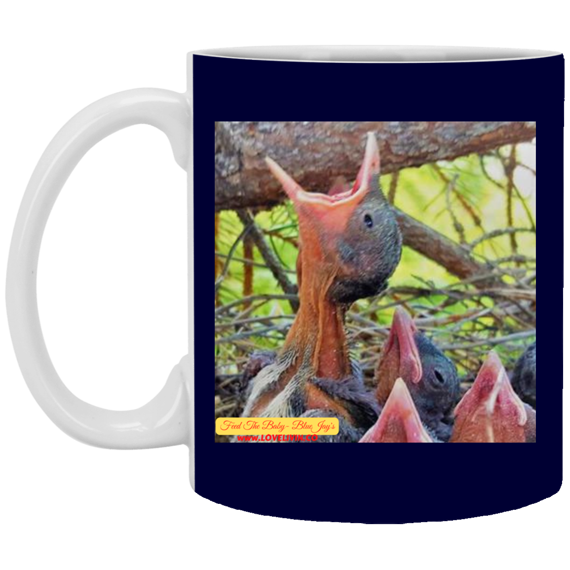FEED THE BABY JAY-11 oz. White Mug