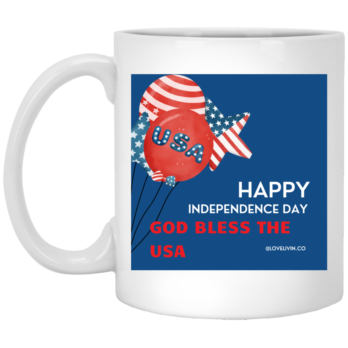 independence day USA-11 oz. White Mug