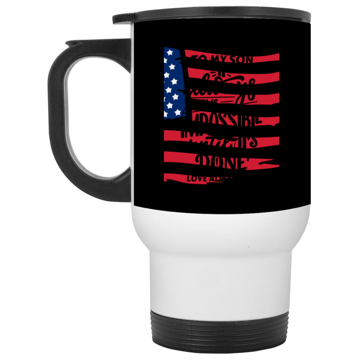 Black White Flag - Mix Color Travel Mug