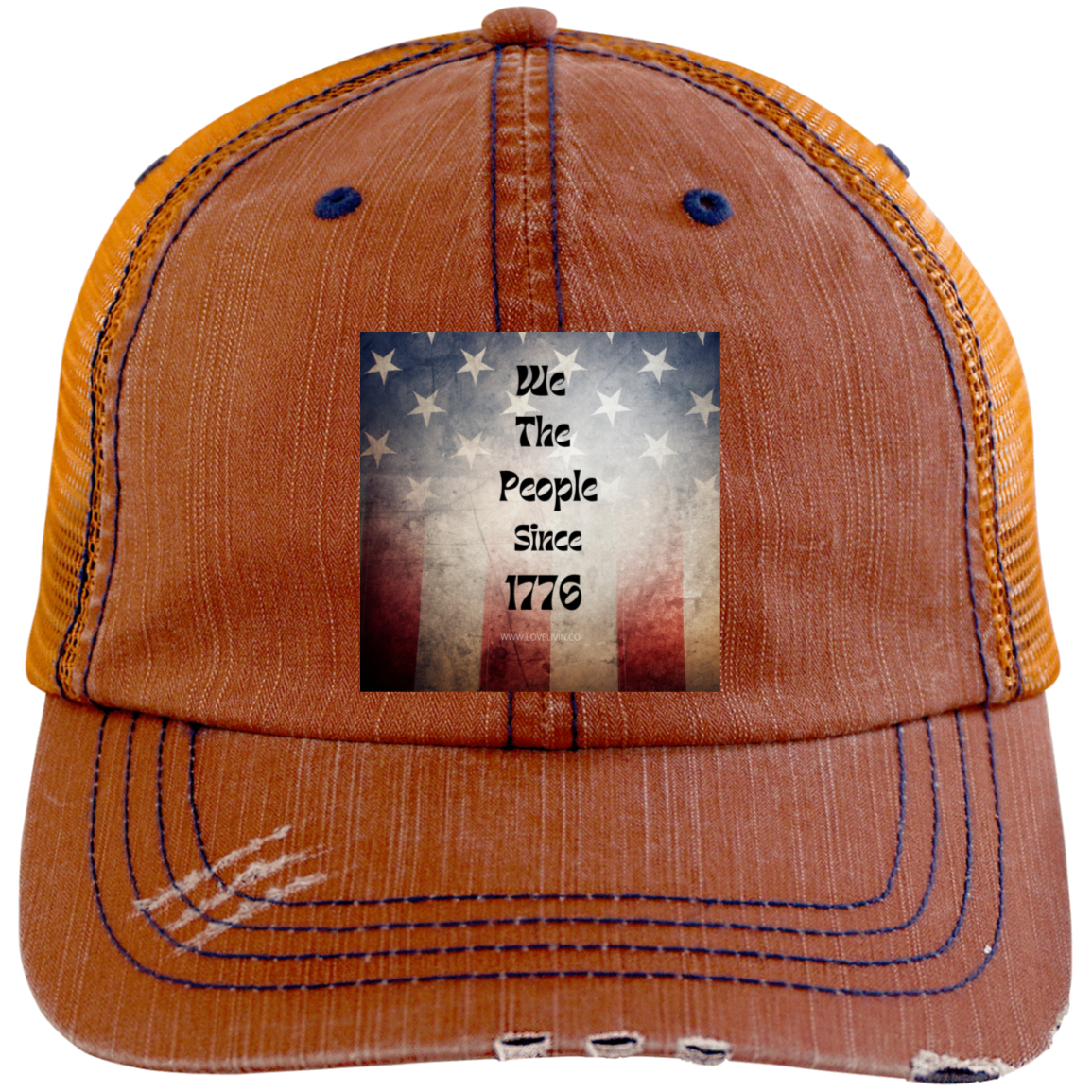 We The People Since 1776- Distressed Unstructured Trucker Cap