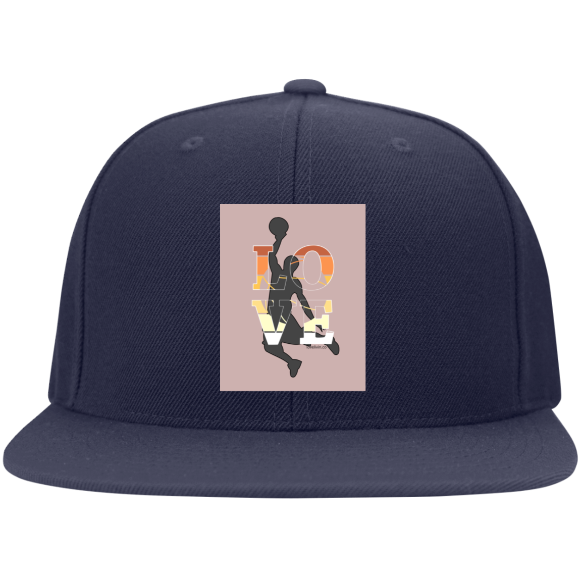 Basketball Ball Lover- Embroidered Flat Bill Twill Flex fit Cap