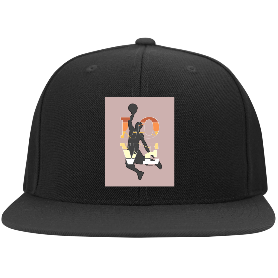 Basketball Ball Lover- Embroidered Flat Bill Twill Flex fit Cap
