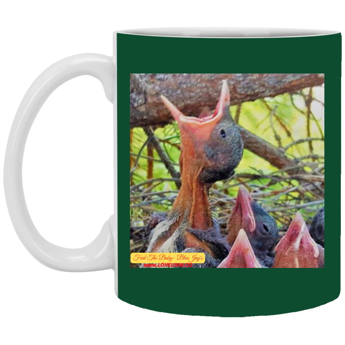 FEED THE BABY JAY-11 oz. White Mug