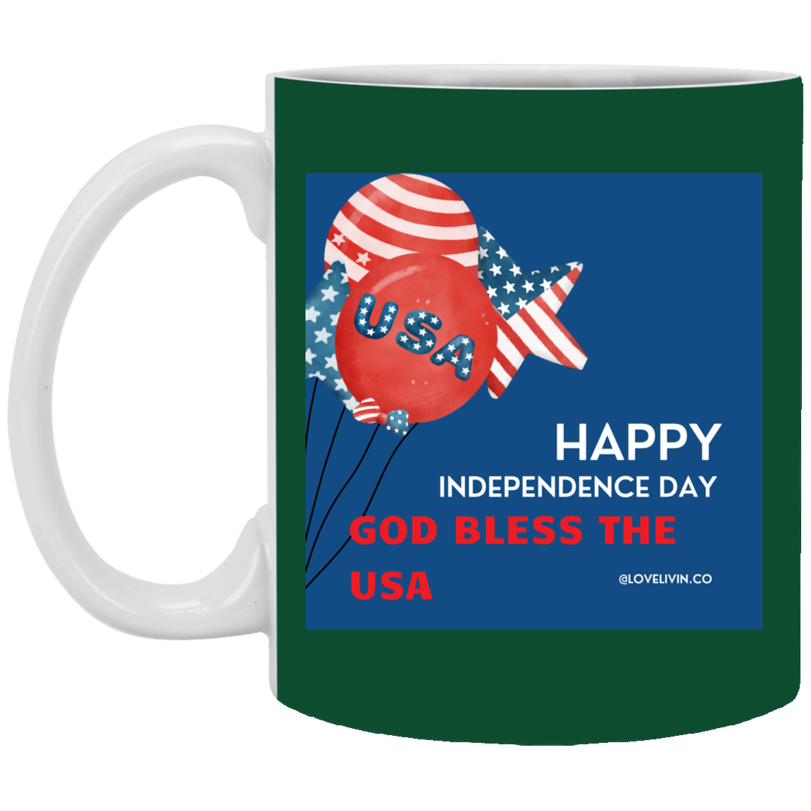 independence day USA-11 oz. White Mug