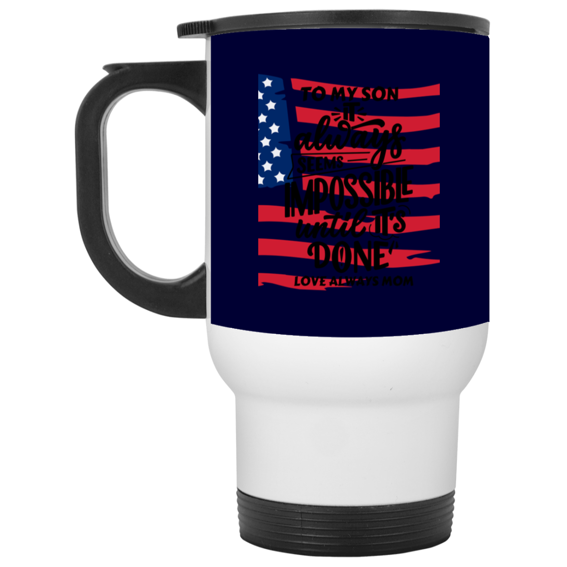 Black White Flag - Mix Color Travel Mug