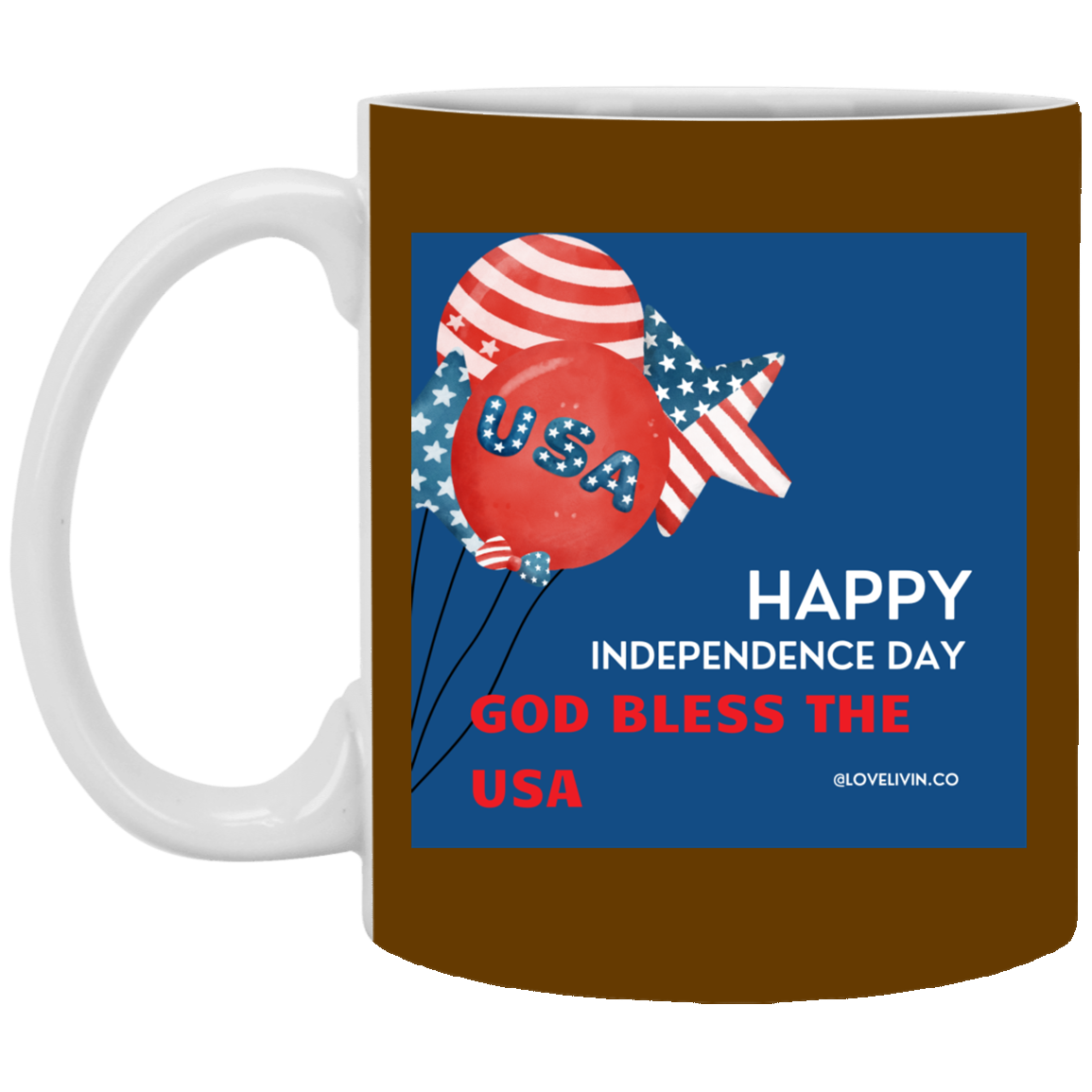 independence day USA-11 oz. White Mug