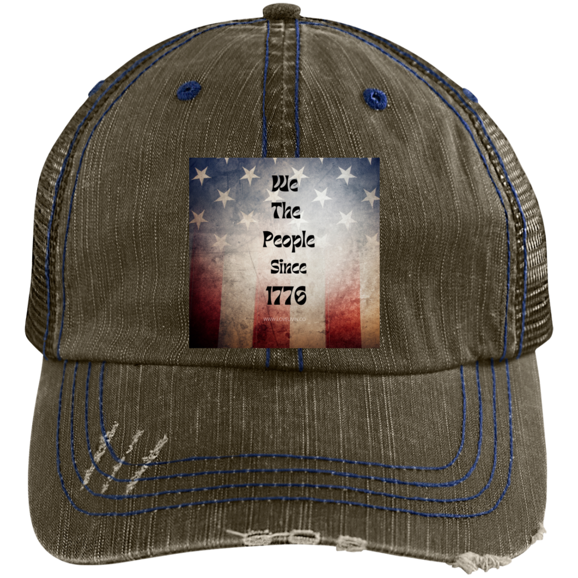 We The People Since 1776- Distressed Unstructured Trucker Cap