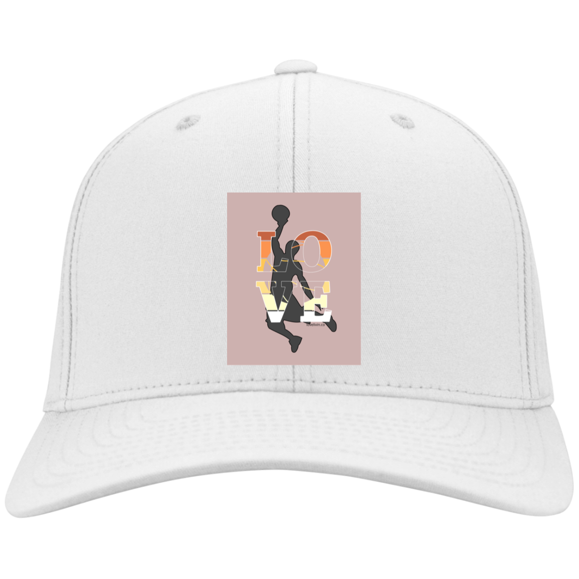 Love Basketball- Embroidered Flex Fit Twill Baseball Cap