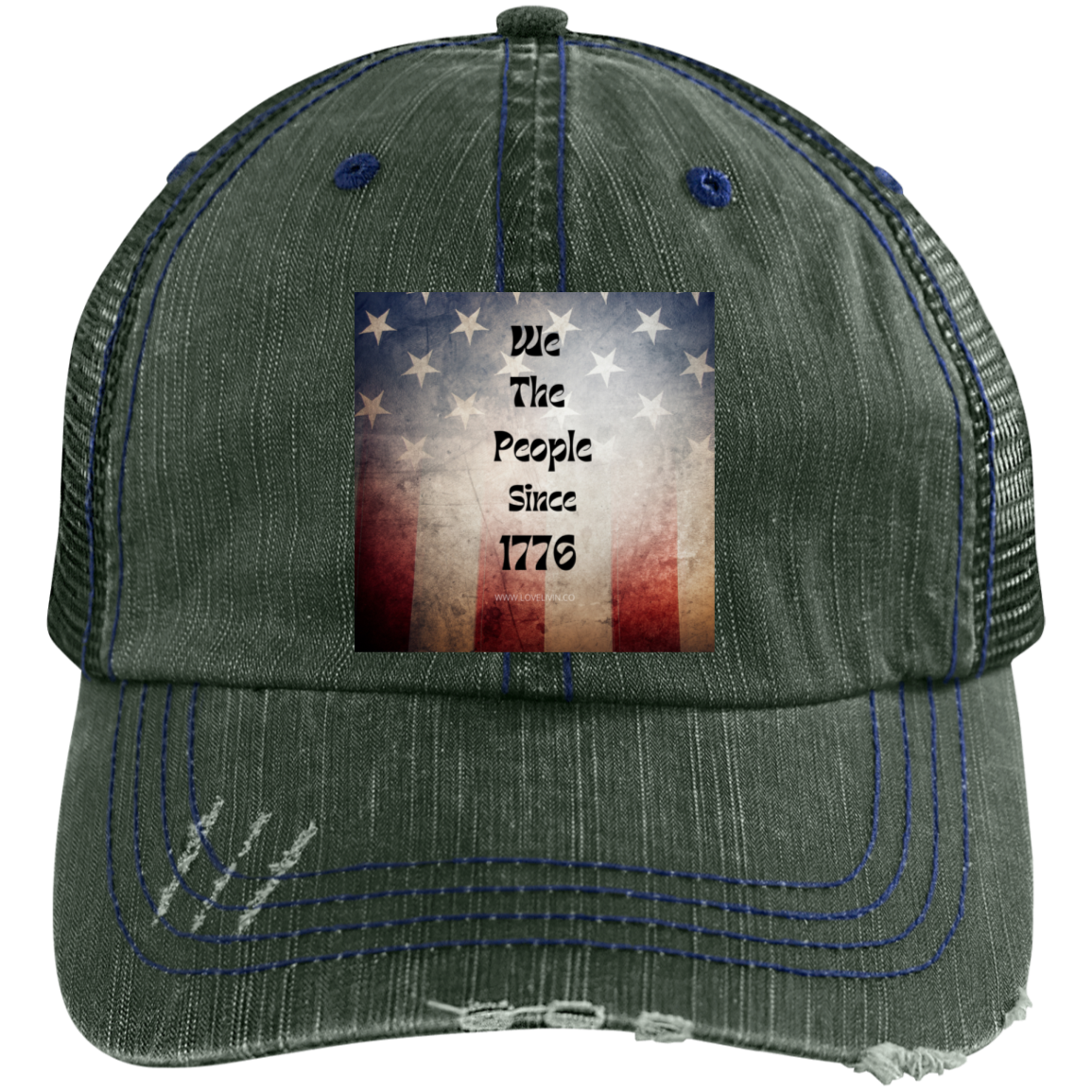 We The People Since 1776- Distressed Unstructured Trucker Cap