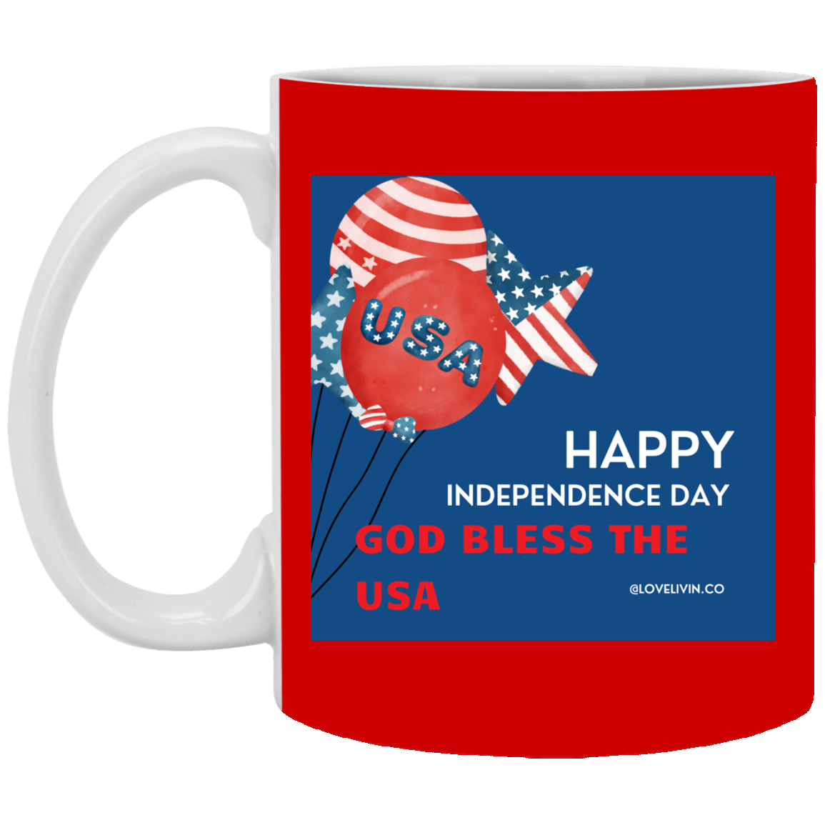 independence day USA-11 oz. White Mug