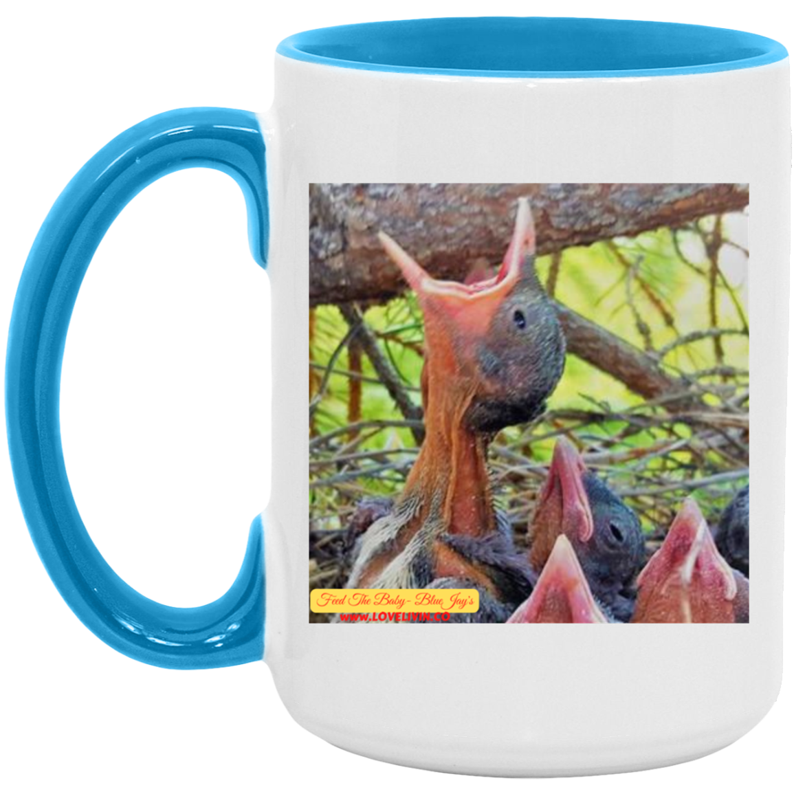 FEED Baby Blue JAY-15oz. Mug