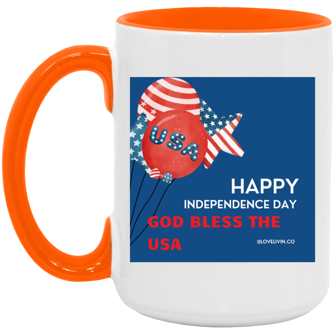 independence day GOD USA-15oz. Accent Mug